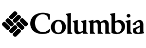 A stylized depiction of the Columbia brand logo featuring an emblem with a mountain range silhouette and a rising sun in the background. Columbia, a renowned outdoor apparel and equipment brand, is synonymous with adventure and performance.