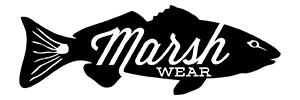 Marsh Wear logo depicting a stylized fish encrusted with the Marsh Wear brand name. Rooted in the heart of marshlands and coastal landscapes, the brand celebrates the thrill of fishing, boating, and exploration. Each piece embodies the spirit of the wild while ensuring comfort and functionality.