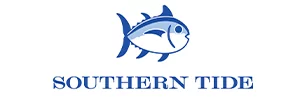 Southern Tide logo featuring a leaping marlin fish with the brand name 'Southern Tide' in bold letters below. From vibrant polo shirts to carefully crafted outerwear, Southern Tide epitomizes the allure of coastal chic, making it a beloved choice for those who seek classic yet contemporary fashion that captures the essence of Southern coastal charm.