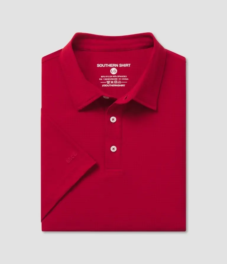 Red Southern Shirt polo shirt, designed for versatile style during coastal adventures in Panama City Beach.