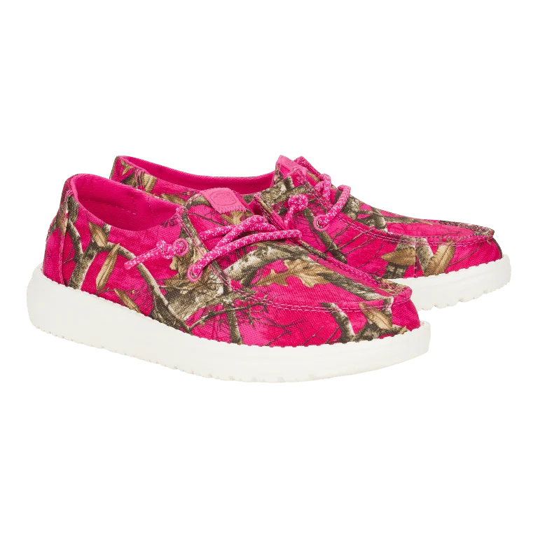 Pink floral HEYDUDE slip-ons, designed for vibrant coastal style in Destin.