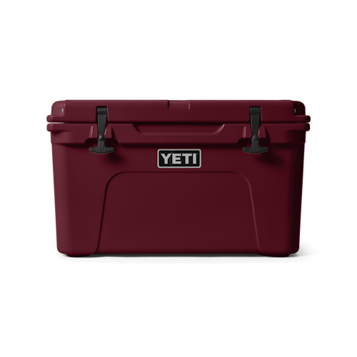 Stylish, deep-red YETI cooler, designed for road trips or beach picnics in Destin’s vibrant outdoor scene.