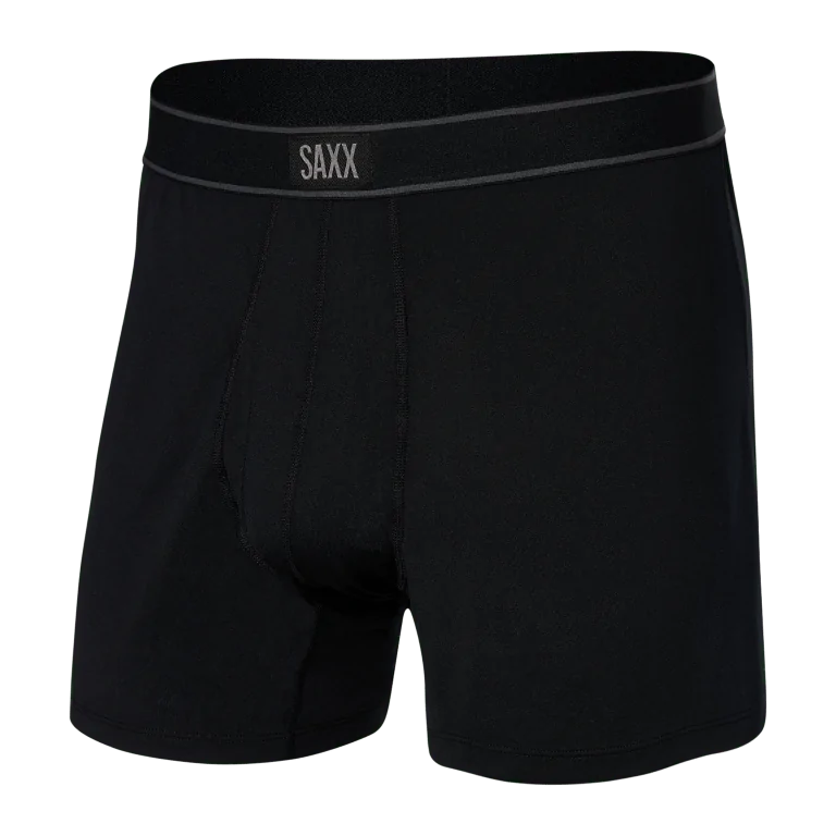 SAXX black boxer briefs, designed for ultimate comfort during active coastal adventures in Panama City Beach.